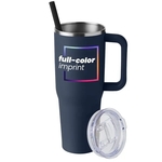 40oz Vacuum Travel Mug with Straw