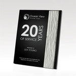 Mensa Wood & Glass Plaque