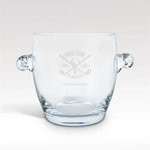 Coronet Crystal Ice Bucket - Etched - Hand Blown