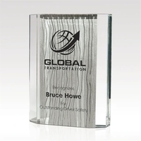 Cirlicue Starphire Glass Award - Beveled Edge & Deep Relief