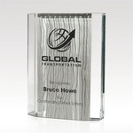 Cirlicue Starphire Glass Award - Beveled Edge & Deep Relief