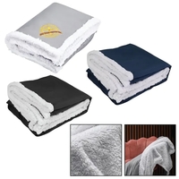 50" x 60" sherpa fleece blanket includes up to 8000 stitched... from ASI...