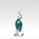 Mensa Swirling Art Glass and Crystal Award