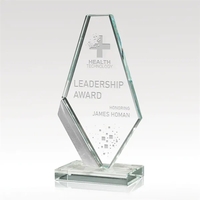 Glass Award with Metal Accents - Lyon