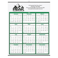 Green and Black Modern Yearly Calendar. Top Imprint.... from ASI 50873...