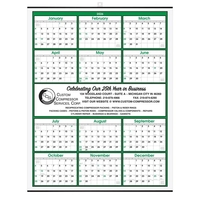 Green and Black Modern Yearly Calendar. Center Imprint.... from ASI 50873...