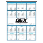 Year at a Glance Calendar with Center Ad Copy