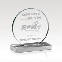 The orbiculated Starphire glass containing your personal message and custom...