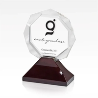 Crystal Award - Cherry Base - Optic Laguna