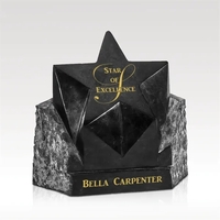 Rising Star Black Marble Award - Polished 5.75"