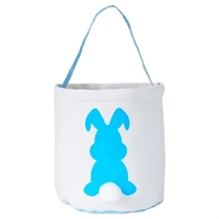 Easter eggs bunny canvas tote bag plus 1 color silkscreen on... from ASI...
