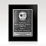 Arrival II - Black Wood & Deep Etch Plaque