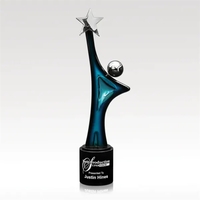 Chrome Sculpture - Black Marble Base - Star Gazer Award