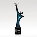Chrome Sculpture - Black Marble Base - Star Gazer Award