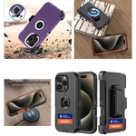 iPhone 16 Pro Shockproof Case with Belt Clip and kickstand