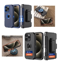 iPhone 16 Shockproof Case with Belt Clip and a kickstand