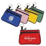 Double-Zipper Coin Purse with Key Ring