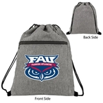 Heather Gray Drawstring Backpack