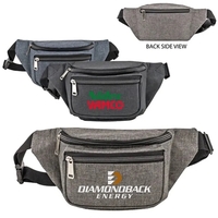 Heather Design Classic 3-Zippered Fanny Pack