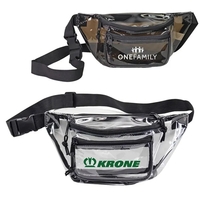 Tranparent PVC 3-Zipper Fanny Pack