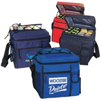 Picnic cooler with gusset zippered front pocket and cell phone pouch.... from...