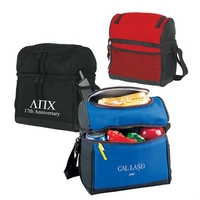 Round top dual-compartment cooler made of 600 denier polyester.... from ASI...