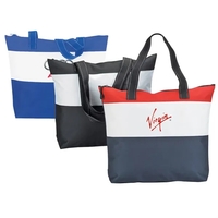 Polyester zipper tote bag with bottom gusset.... from ASI 37455 Atteff...