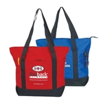 Two-Tone Zippered Boat Tote