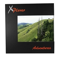 Black Square Wide Border Horizontal Metal Frame - 5x7 Photo