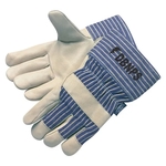 Lined Premium Grain Pigskin Work Gloves with Rubberized Cuff