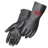 Black neoprene unsupported flock lined glove.... from ASI 37455 Atteff...