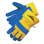 Thermal Lined Blue Split Cowhide Work Gloves
