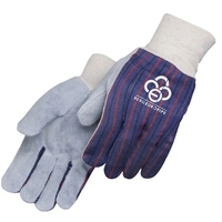 Clute Pattern Split Leather Work Gloves