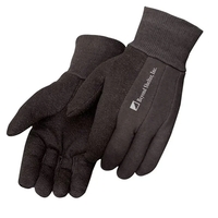 Dark Brown Jersey Work Gloves with PVC Dots