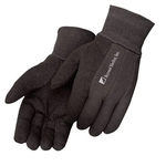Dark Brown Jersey Work Gloves with PVC Dots