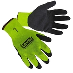 Hi-Viz Lime Shell w/Black Textured Latex Palm Coated Gloves