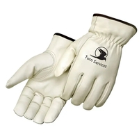 Grain cowhide driver gloves with color fabric hemmed cuff.... from ASI 37455...