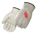 Driver Gloves w/ Grain Leather Patched Palm/Smoke Split Back