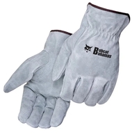 Gray Select Shoulder Split Cowhide Driver Gloves