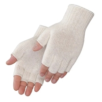 Fingerless natural cotton / polyester blend work gloves, blank.... from ASI...