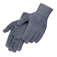Regular Weight Gray Cotton/Polyester Blend Work Gloves