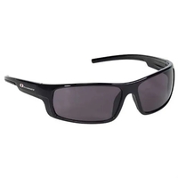 Contemporary style safety glasses with gray lens and black frame.... from ASI...