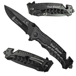 Premium Falcon Black Rescue Knife