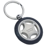 Rubber Tire Metal Key Tag