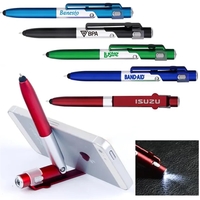 4 In 1 Smartphone Stand LED Light Ballpoint Pen & Stylus