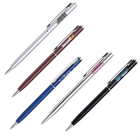 Aluminum slim ballpoint pen with silver trim.... from ASI 37455 Atteff...