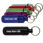 Assorted Colored Aluminum ID Holder with Keyring