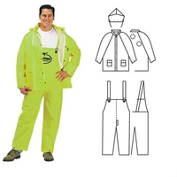 PVC/Polyester 3-Piece Lime Rainsuit