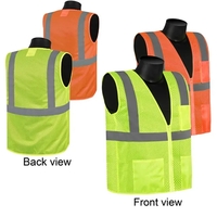 Class 2 Compliant Mesh Safety Vest with Inside Pockets