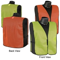Plain made of 100% fluorescent polyester mesh safety vest.... from ASI 37455...